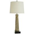 Dann Foley 37.25" High Aged Silver Grecian Column Table Lamp