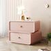 Mercer41 Jacobian 2 - Drawer Solid Wood Nightstand in Pink | 18.89 H x 19.68 W x 15.74 D in | Wayfair A95546AAF47C48B5823454CBD6C7A877