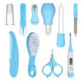 Healthcare and Grooming Kit 10 PCS Digital Comb Nail Food Feeder Infant Shower Care Nursery Set