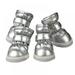 4 Pcs/Sets Puppy Winter Snow Boots Casual Dog Shoes Pet Slip-resistant Waterproof Shoes Silver XS