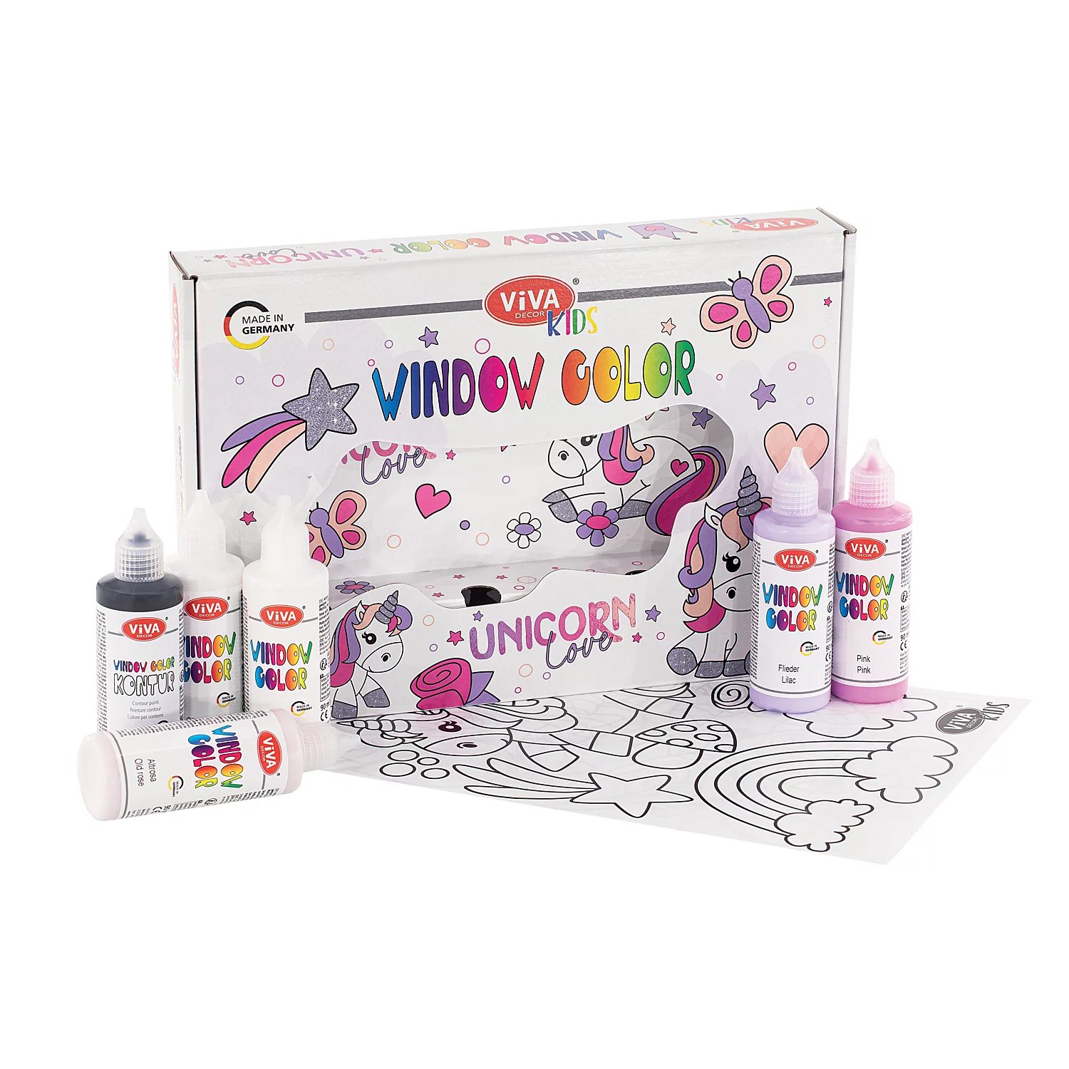 Window Color Set Unicorn Love, 6x 90 ml Image