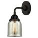 Innovations Lighting Nouveau 2 Bell - 1 Light 5 Sconce Silver Plated Mercury/Matte Black