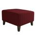 MAWCLOS Elastic Ottoman Slipcover Jacquard Ottoman Covers Square Stretch Footstool Slip Cover Claret Block -lift Flower Pedal XL Code