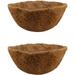 CoCopeaunt 2 Pack Round Trough Coco Liners Hanging Basket 100% Natural Replacement Coco Liners for Planters Window Box/Hanging Horse Trough Planter Garden Flower Pot Vegetables Herbs (Round 12Inch)