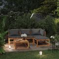 vidaXL 5 Piece Garden Lounge Set with Cushions Solid Wood Acacia (UK/IE/FI/NO only)