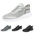 Vedolay Platform Sneakers Men s Slip on Shoes Tennis Shoes Flat Comfortable Walking Knit Loafer White 11