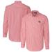 Men's Cutter & Buck Scarlet San Francisco 49ers Helmet Easy Care Stretch Gingham Long Sleeve Button-Down Shirt