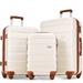 3pcs Expandable Suitcase Luggage Sets with Spinner Wheels and TSA Lock