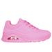 Skechers Girl's Uno Gen1 - Neon Glow Sneaker | Size 2.0 | Neon Pink | Synthetic