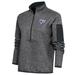 Women's Antigua Heather Charcoal Delaware Blue Coats Fortune Half-Zip Pullover Jacket