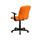 Mid-Back Orange Quilted Vinyl Swivel Task Office Chair with Arms