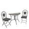 Garten Bistro Set 3-teilig im Retrostil klappbar (dreiteilig)
