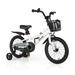 Costway 16 Inch Kid's Bike with Removable Training Wheels-Black & White