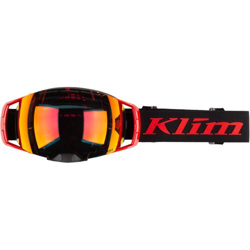 Klim Aeon Snowmobil Brille, schwarz-rot