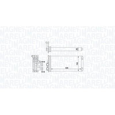 Magneti Marelli Wärmetauscher, Innenraumheizung [Hersteller-Nr. 350218435000] für Citroën, Ds, Peugeot Image