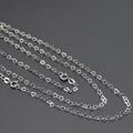 925 Sterling Silver Necklace Chain - 18 Inch Flat Heart Made in Thailand