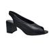 Anthropologie Shoes | Anthropologie M4d3 Safi Retro Black Leather Peeptoe Slingback Heels 10 | Color: Black | Size: 10