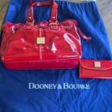 Dooney & Bourke Bags | Dooney & Bourke Chiara Patent Leather Bag And Wallet Set | Color: Gold/Red | Size: 13.5 X 5 X 11.5