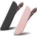 Travel Makeup Brush Holder 2 Pack Silicon Makeup Brush Travel Case Waterproof Makeup Brush Organizer Bag Portable Cosmetic Brush Holder Makeup Organizer (Black + Pink)