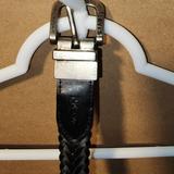 Levi's Accessories | Levi's Reversible Black Brown Leather Braided Belt Silver Skinny M 26-28 Bhi | Color: Black/Brown | Size: Osbb