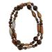Anthropologie Jewelry | Anthropologie Wooden Bead Bohemian Hand Carved Hippie Beach Necklace | Color: Brown/Silver | Size: Os