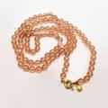 J. Crew Jewelry | J.Crew Pink-Peach Glass Bead & Ribbon Necklace 35" | Color: Gold/Pink | Size: 35"