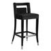 Enzo Decor Counter & Bar Stool Wood/Upholstered/Velvet/Metal in Black/Brown/Gray | 39 H x 20 W x 21 D in | Wayfair Enzo-Vot-D68245