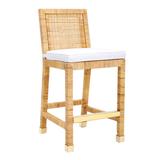 Enzo Decor Counter & Bar Stool Wicker/Rattan in Brown | 38 H x 18 W x 21 D in | Wayfair Enzo-Vot-D44149