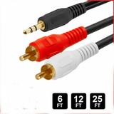 3.5mm Audio to 2 RCA Cable 1/8 Stereo Male to 2-RCA Male Y Splitter Wire