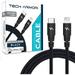 Tech Armor 6 FT USB C to Lightning Sync/Charge Cable Compatible with iPhone iPad MacBook and iPod Supports Fast Charge with Type C Chargers Black [1 - Pack]