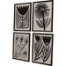 Paragon Simple Florals S/4 by Watts - 4 Piece Single Picture Frame Painting Set Paper, Wood in Black/White | 52 H x 40 W x 1 D in | Wayfair 31234