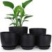 Latitude Run® 5 Piece Plant Stand Set Plastic in Black | 6.5 H x 7 W x 7 D in | Wayfair FF37DA053FB94E66A6F161DBF8EB01FE