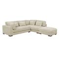 Brown Sectional - Ebern Designs Salom 107" Wide Right Hand Facing Corner Sectional w/ Ottoman Corduroy | 33 H x 107 W x 98.5 D in | Wayfair