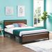 17 Stories Weatherwalk Queen Size Metal Platform Bed Frame w/ Wooden Headboard & Footboard w/ USB LINER Metal | 39 H x 60.2 W x 86.6 D in | Wayfair