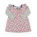 Pre-owned Tea Girls Gray | White | Blue Floral Dress size: 12-18 Months