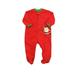 Pre-owned Little Me Boys Red Santa 1-piece footed Pajamas size: 9 Months