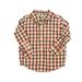 Pre-owned Janie and Jack Boys Red | Blue Plaid Button Down Long Sleeve size: 12-18 Months