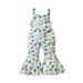 Summer Savings Clearance! 2023 Itsun Baby Girl Romper Toddler Baby Girl Print Jumpsuits Cartoon Printing Strap Romper Pants Mint Green 12-18 Months