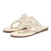 Pantolette LASCANA, Damen, Gr. 41, beige, Obermaterial: 100% Textilmaterial. Futter: 100% Textilmaterial. Decksohle: 100% Textilmaterial. Laufsohle: 100% Synthetik, unifarben, modisch, Schuhe, Mule, Sandale, offener Schuh, Zehentrenner, trendige...