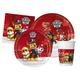 Ciao AZ016 Paw Patrol Ready Action People (112 pcs Ø23cm, Plates Ø20cm, 24 Cups, 40 Napkins) Party Tableware Set