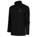 Women's Antigua Black Boston Red Sox Brushed Metallic Tribute Half-Zip Pullover Top