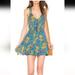 Free People Dresses | Free People Washed Ashore Mini Dress In Blue Floral | Color: Blue/Yellow | Size: Xs