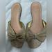 Kate Spade Shoes | Kate Spade Gold And Rhinestone Sandals. Flat Heel Covered With Rhinestones. | Color: Gold | Size: 10