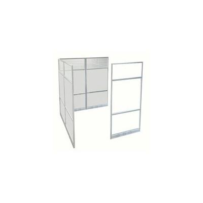 6' x 6' x 7'H White Laminate Modular Office with Clear Glass Front - Add-On Cubicle
