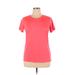 Reebok Active T-Shirt: Pink Solid Activewear - Women's Size X-Large