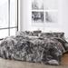 Coma Inducer Fluffy Plush Oversized Comforter Set Polyester/Polyfill/Microfiber in Gray | Twin XL Comforter + 1 Sham | Wayfair B1B-RUK-GRYTD-TXL