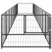 VidaXL Outdoor Dog Kennel Large Dog Crate Dog Cage Exercise Playpen Steel Metal in Gray/Black | 27.6" H x 354.3" W x 39.4" D | Wayfair 3082099
