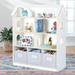 Guidecraft EdQ Essentials Dollhouse Bookcase Wood in White | 42.5 H x 37 W x 37 D in | Wayfair G80229