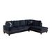 Blue Sectional - Golden Coast Furniture 103.5" 2 Pieces L-Shaped Modern Sectional Sofa w/ Chaise & Pillows For Living Room Microfiber/Microsuede | Wayfair