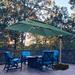 Freeport Park® Etchison 10' Square Cantilever Umbrella, Polyester in Blue/Navy | 106 H x 120 W x 118 D in | Wayfair